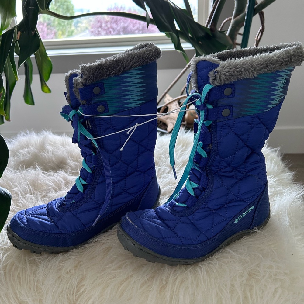 Columbia Kids Winter Snow boots in blue size unisex 3